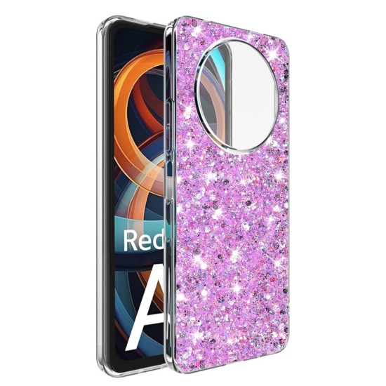 Husa pentru Xiaomi Redmi A3 - Techsuit Sparkly Glitter - Magenta