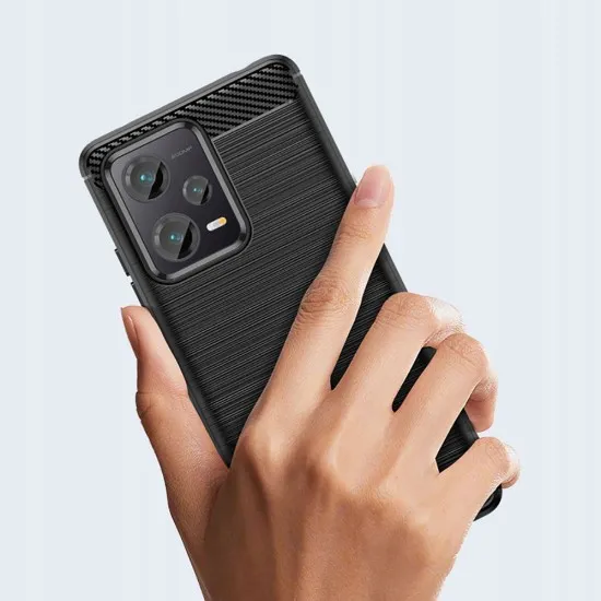 Husa pentru Xiaomi Redmi Note 12 5G / Poco X5 - Techsuit Carbon Silicone - Black Husa pentru Xiaomi Redmi Note 12 5G / Poco X5 - Techsuit Carbon Silicone - Black