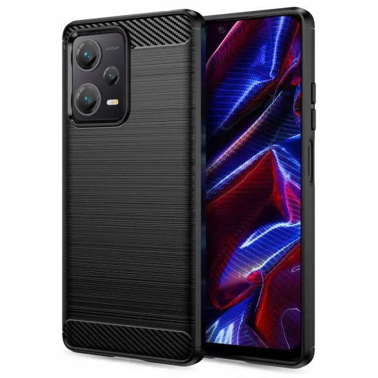Husa pentru Xiaomi Redmi Note 12 5G / Poco X5 - Techsuit Carbon Silicone - Black Husa pentru Xiaomi Redmi Note 12 5G / Poco X5 - Techsuit Carbon Silicone - Black