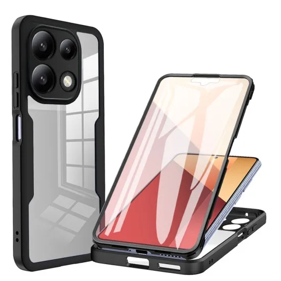 Husa pentru Xiaomi Redmi Note 13 4G + Folie - Techsuit ColorVerse 360 Series - Black Husa pentru Xiaomi Redmi Note 13 4G + Folie - Techsuit ColorVerse 360 Series - Black