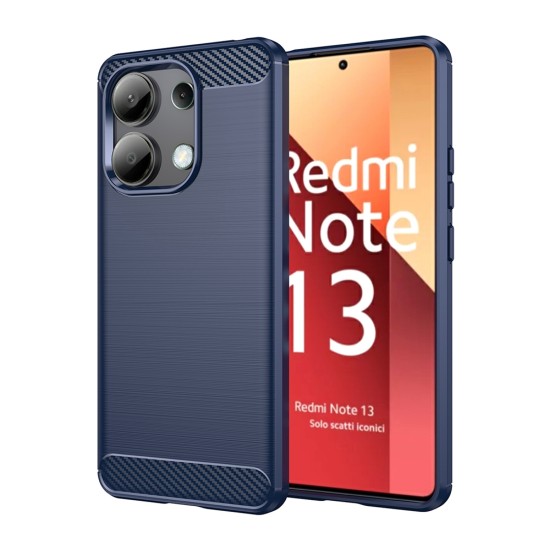 Husa pentru Xiaomi Redmi Note 13 4G - Techsuit Carbon Silicone - Blue