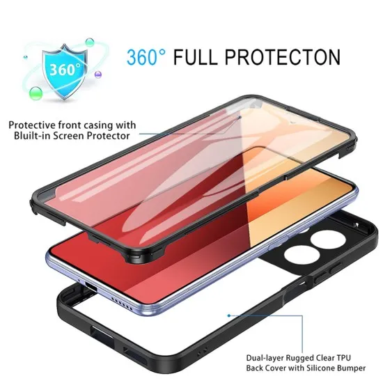 Husa pentru Xiaomi Redmi Note 13 Pro 4G / Poco M6 Pro 4G + Folie - Techsuit ColorVerse 360 Series - Blue Husa pentru Xiaomi Redmi Note 13 Pro 4G / Poco M6 Pro 4G + Folie - Techsuit ColorVerse 360 Series - Blue