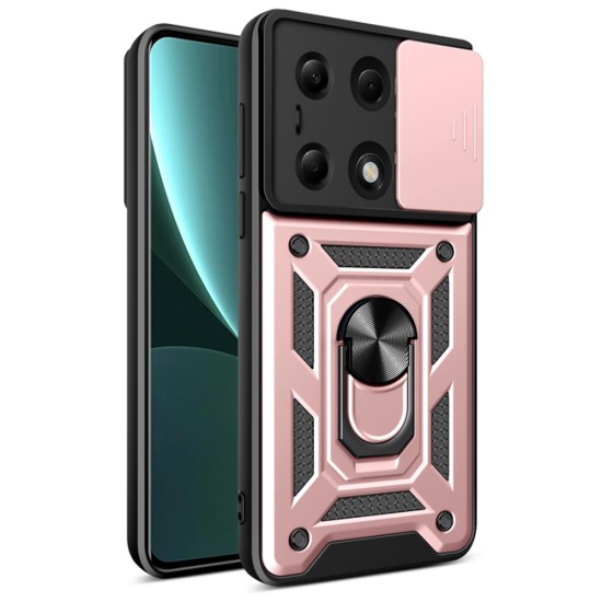 Husa pentru Xiaomi Redmi Note 13 Pro 4G / Poco M6 Pro 4G - Techsuit CamShield Series - Rose Gold