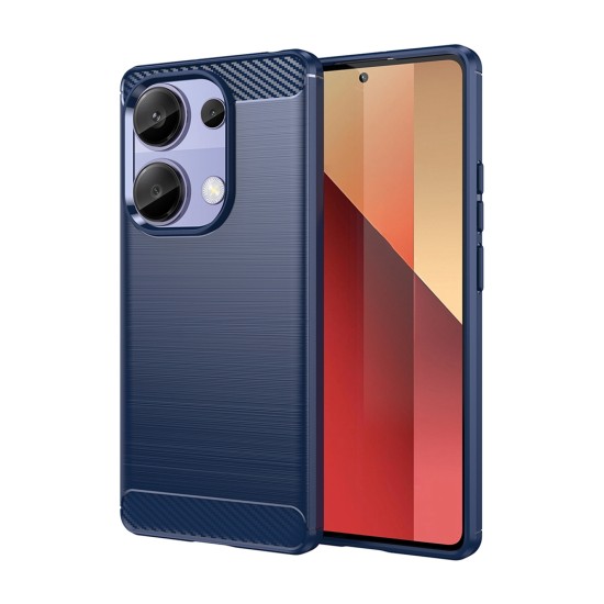 Husa pentru Xiaomi Redmi Note 13 Pro 4G / Poco M6 Pro 4G - Techsuit Carbon Silicone - Blue