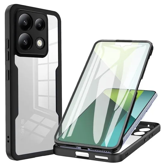 Husa pentru Xiaomi Redmi Note 13 Pro 5G / Poco X6 + Folie - Techsuit ColorVerse 360 Series - Black Husa pentru Xiaomi Redmi Note 13 Pro 5G / Poco X6 + Folie - Techsuit ColorVerse 360 Series - Black