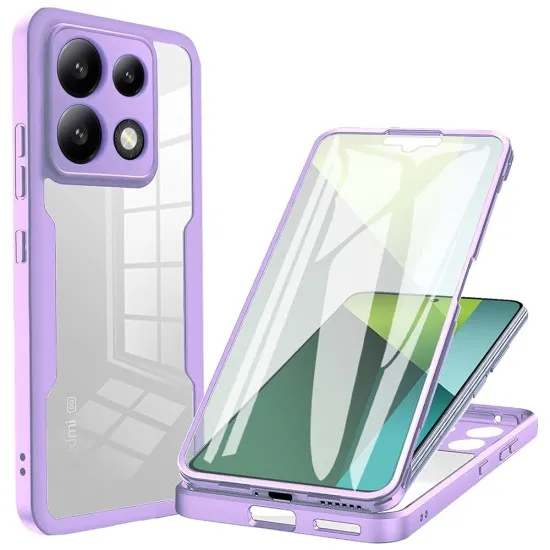 Husa pentru Xiaomi Redmi Note 13 Pro 5G / Poco X6 + Folie - Techsuit ColorVerse 360 Series - Purple Husa pentru Xiaomi Redmi Note 13 Pro 5G / Poco X6 + Folie - Techsuit ColorVerse 360 Series - Purple