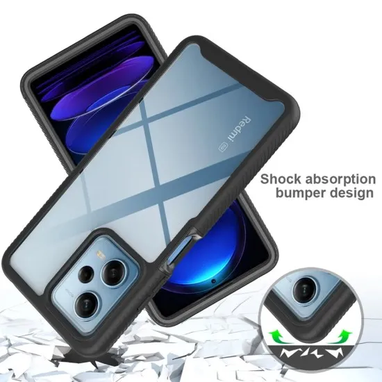 Husa pentru Xiaomi Redmi Note 13 Pro 5G / Poco X6 + Folie - Techsuit Defense360 Pro - Black