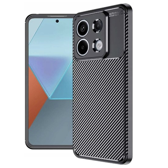 Husa pentru Xiaomi Redmi Note 13 Pro 5G / Poco X6 - Techsuit CarbonFiber - Black