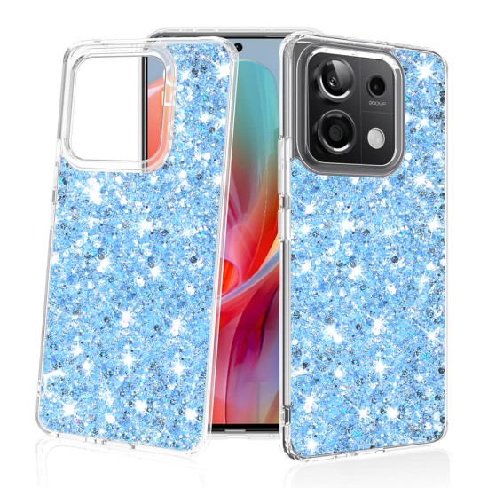 Husa pentru Xiaomi Redmi Note 13 Pro 5G / Poco X6 - Techsuit Sparkly Glitter - Blue