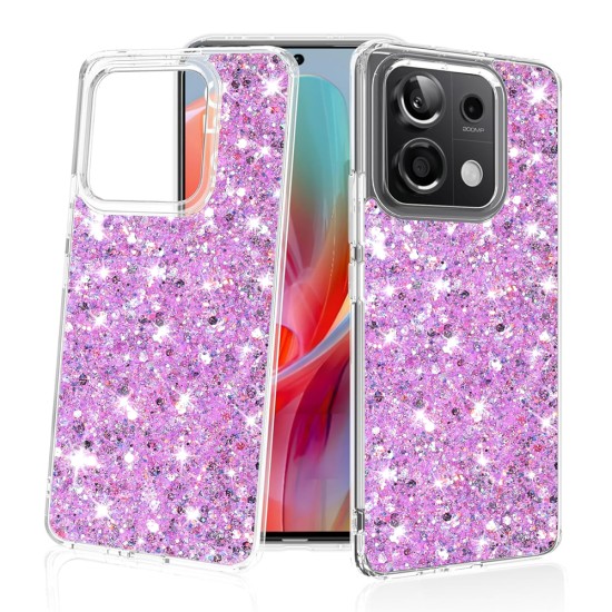 Husa pentru Xiaomi Redmi Note 13 Pro 5G / Poco X6 - Techsuit Sparkly Glitter - Magenta