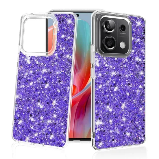 Husa pentru Xiaomi Redmi Note 13 Pro 5G / Poco X6 - Techsuit Sparkly Glitter - Purple