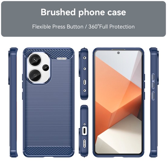 Husa pentru Xiaomi Redmi Note 13 Pro+ 5G - Techsuit Carbon Silicone - Blue Husa pentru Xiaomi Redmi Note 13 Pro+ 5G - Techsuit Carbon Silicone - Blue