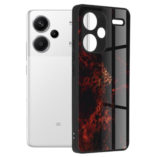 Husa pentru Xiaomi Redmi Note 13 Pro+ 5G - Techsuit Glaze Series - Red Nebula Husa pentru Xiaomi Redmi Note 13 Pro+ 5G - Techsuit Glaze Series - Red Nebula