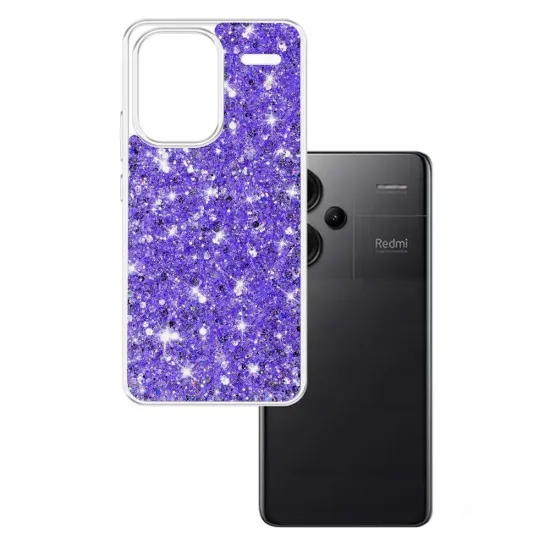Husa pentru Xiaomi Redmi Note 13 Pro+ 5G - Techsuit Sparkly Glitter - Purple Husa pentru Xiaomi Redmi Note 13 Pro+ 5G - Techsuit Sparkly Glitter - Purple
