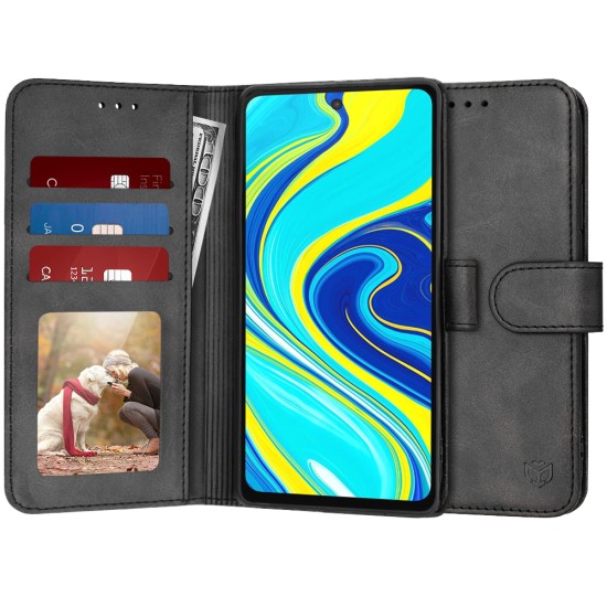 Husa pentru Xiaomi Redmi Note 9S / Note 9 Pro / Note 9 Pro Max - Techsuit Diary Book - Black