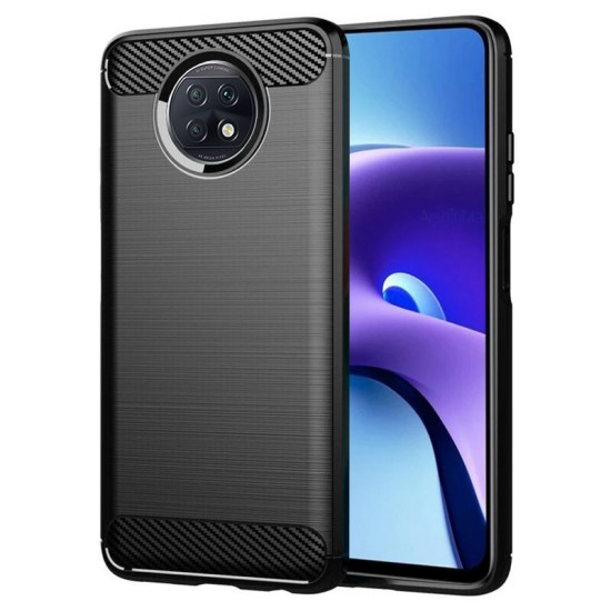 Husa pentru Xiaomi Redmi Note 9T 5G - Techsuit Carbon Silicone - Black