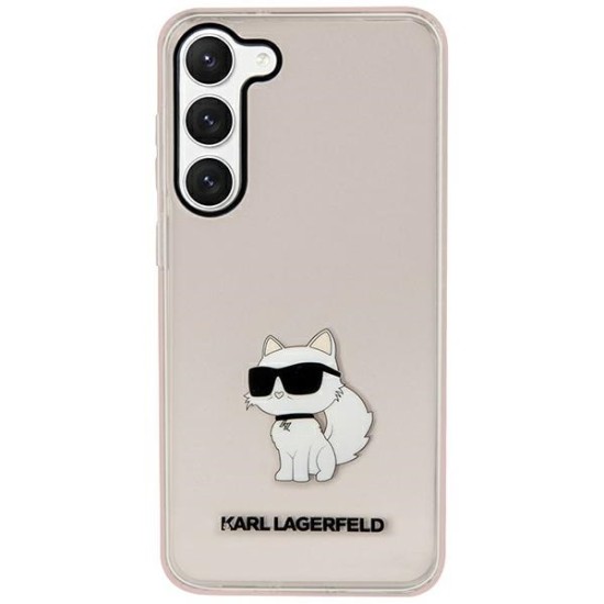 Husa Samsung Galaxy S23 - Karl Lagerfeld Hardcase (KLHCS23SHNCHTCP) - Pink Ikonik Choupette