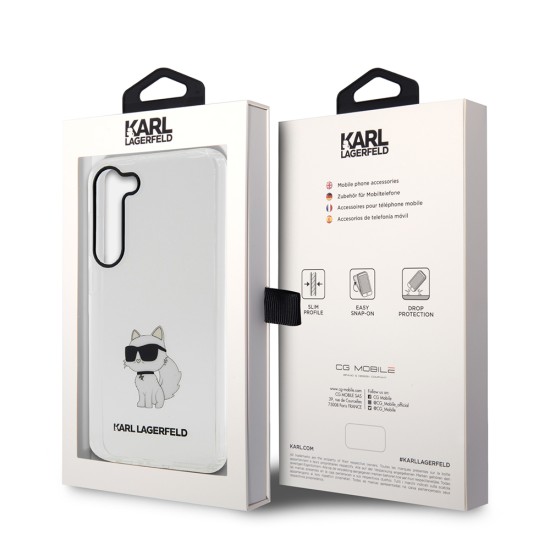 Husa Samsung Galaxy S23 - Karl Lagerfeld Hardcase Transparent (KLHCS23SHNCHTCT) - Ikonik Choupette