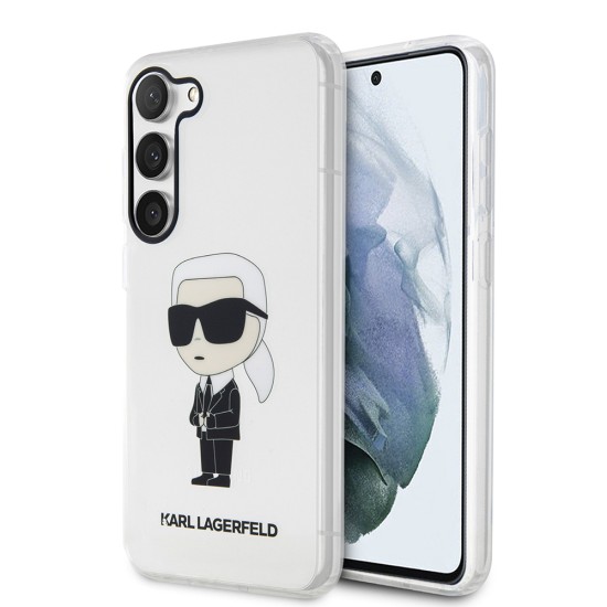 Husa Samsung Galaxy S23 - Karl Lagerfeld Hardcase Transparent (KLHCS23SHNIKTCT) - Ikonik Karl Lagerfeld