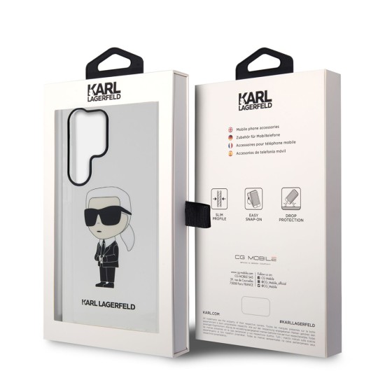 Husa Samsung Galaxy S23 Ultra - Karl Lagerfeld Hardcase Transparent (KLHCS23LHNIKTCT) - Ikonik Karl Lagerfeld