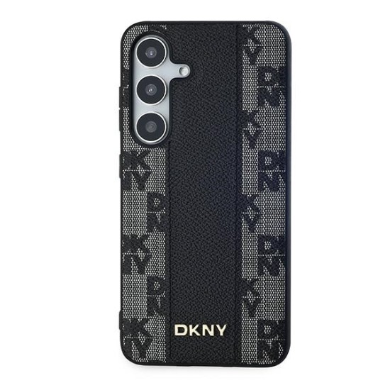 Husa Samsung Galaxy S24 - DKNY Leather Checkered Mono Pattern MagSafe (DKHMS24SPCPVSLK) - Black