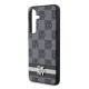 Husa Samsung Galaxy S24 - DKNY Leather Checkered Mono Pattern & Printed Stripes (DKHCS24SPCPTSSK) - Black