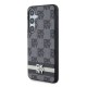 Husa Samsung Galaxy S24 - DKNY Leather Checkered Mono Pattern & Printed Stripes (DKHCS24SPCPTSSK) - Black