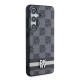 Husa Samsung Galaxy S24 - DKNY Leather Checkered Mono Pattern & Printed Stripes (DKHCS24SPCPTSSK) - Black