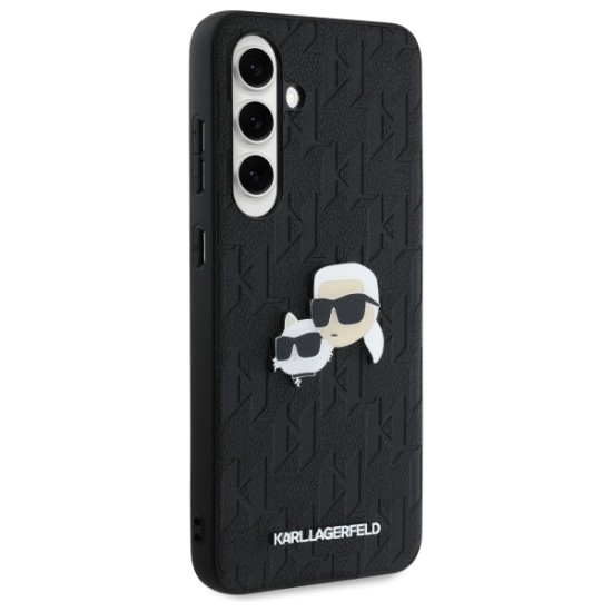 Husa Samsung Galaxy S24 FE - Karl Lagerfeld Hardcase Leather (KLHCS24FEPGKLKCPK) - Monogram Karl&Chaoupette Head Pin Husa Samsung Galaxy S24 FE - Karl Lagerfeld Hardcase Leather (KLHCS24FEPGKLKCPK) - Monogram Karl&Chaoupette Head Pin