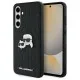 Husa Samsung Galaxy S24 FE - Karl Lagerfeld Hardcase Leather (KLHCS24FEPGKLKCPK) - Monogram Karl&Chaoupette Head Pin