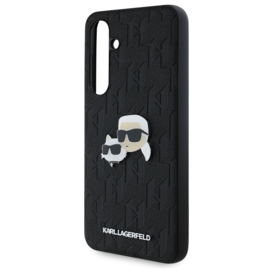 Husa Samsung Galaxy S24 FE - Karl Lagerfeld Hardcase Leather (KLHCS24FEPGKLKCPK) - Monogram Karl&Chaoupette Head Pin Husa Samsung Galaxy S24 FE - Karl Lagerfeld Hardcase Leather (KLHCS24FEPGKLKCPK) - Monogram Karl&Chaoupette Head Pin
