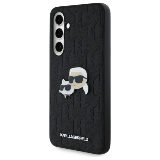 Husa Samsung Galaxy S24 FE - Karl Lagerfeld Hardcase Leather (KLHCS24FEPGKLKCPK) - Monogram Karl&Chaoupette Head Pin Husa Samsung Galaxy S24 FE - Karl Lagerfeld Hardcase Leather (KLHCS24FEPGKLKCPK) - Monogram Karl&Chaoupette Head Pin