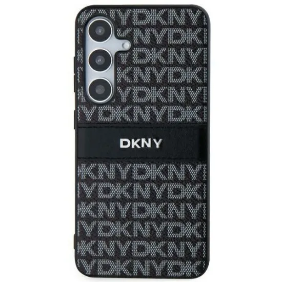 Husa Samsung Galaxy S24 Plus - DKNY Leather Mono Stripe & Metal Logo (DKHCS24MPRTHSLK) - Black Husa Samsung Galaxy S24 Plus - DKNY Leather Mono Stripe & Metal Logo (DKHCS24MPRTHSLK) - Black