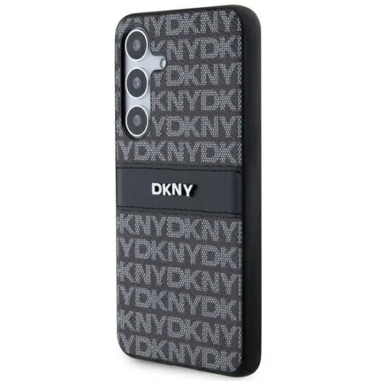 Husa Samsung Galaxy S24 Plus - DKNY Leather Mono Stripe & Metal Logo (DKHCS24MPRTHSLK) - Black Husa Samsung Galaxy S24 Plus - DKNY Leather Mono Stripe & Metal Logo (DKHCS24MPRTHSLK) - Black