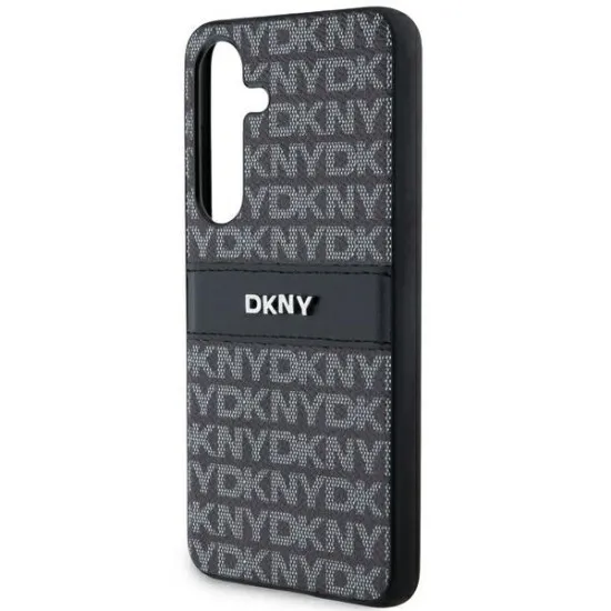 Husa Samsung Galaxy S24 Plus - DKNY Leather Mono Stripe & Metal Logo (DKHCS24MPRTHSLK) - Black Husa Samsung Galaxy S24 Plus - DKNY Leather Mono Stripe & Metal Logo (DKHCS24MPRTHSLK) - Black