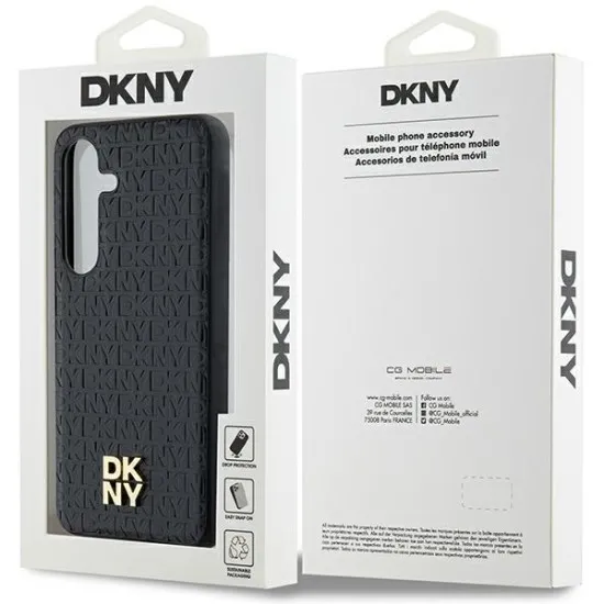 Husa Samsung Galaxy S24 Plus - DKNY Leather Pattern Metal Logo MagSafe (DKHMS24MPSHRPSK) - Black Husa Samsung Galaxy S24 Plus - DKNY Leather Pattern Metal Logo MagSafe (DKHMS24MPSHRPSK) - Black