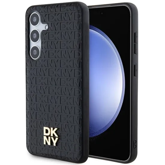 Husa Samsung Galaxy S24 Plus - DKNY Leather Pattern Metal Logo MagSafe (DKHMS24MPSHRPSK) - Black Husa Samsung Galaxy S24 Plus - DKNY Leather Pattern Metal Logo MagSafe (DKHMS24MPSHRPSK) - Black