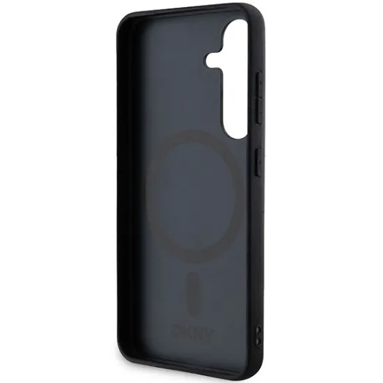 Husa Samsung Galaxy S24 Plus - DKNY Leather Pattern Metal Logo MagSafe (DKHMS24MPSHRPSK) - Black Husa Samsung Galaxy S24 Plus - DKNY Leather Pattern Metal Logo MagSafe (DKHMS24MPSHRPSK) - Black