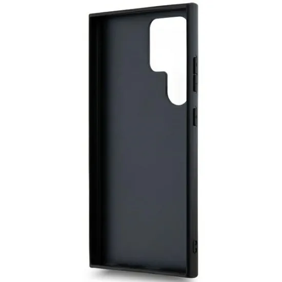 Husa Samsung Galaxy S24 Ultra - DKNY Leather Mono Stripe & Metal Logo (DKHCS24LPRTHSLK) - Black