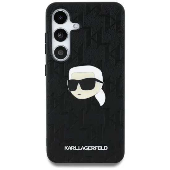 Husa Samsung Galaxy S25 - Karl Lagerfeld Hardcase Monogram Leather (KLHCS25SPGKLKIPK) - Karl Head Pin Husa Samsung Galaxy S25 - Karl Lagerfeld Hardcase Monogram Leather (KLHCS25SPGKLKIPK) - Karl Head Pin