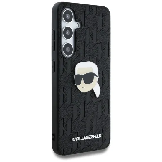 Husa Samsung Galaxy S25 - Karl Lagerfeld Hardcase Monogram Leather (KLHCS25SPGKLKIPK) - Karl Head Pin Husa Samsung Galaxy S25 - Karl Lagerfeld Hardcase Monogram Leather (KLHCS25SPGKLKIPK) - Karl Head Pin