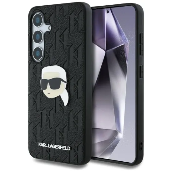 Husa Samsung Galaxy S25 - Karl Lagerfeld Hardcase Monogram Leather (KLHCS25SPGKLKIPK) - Karl Head Pin Husa Samsung Galaxy S25 - Karl Lagerfeld Hardcase Monogram Leather (KLHCS25SPGKLKIPK) - Karl Head Pin