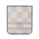 Husa Samsung Galaxy Z Flip6 - DKNY Leather Chequered Pattern Printed Stripes (DKHCZF6PCPTSSP) - Pink