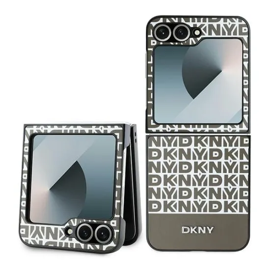 Husa Samsung Galaxy Z Flip6 - DKNY Leather Repeat Pattern Bottom Stripe (DKHCZF6PSOSPW) - Brown Husa Samsung Galaxy Z Flip6 - DKNY Leather Repeat Pattern Bottom Stripe (DKHCZF6PSOSPW) - Brown