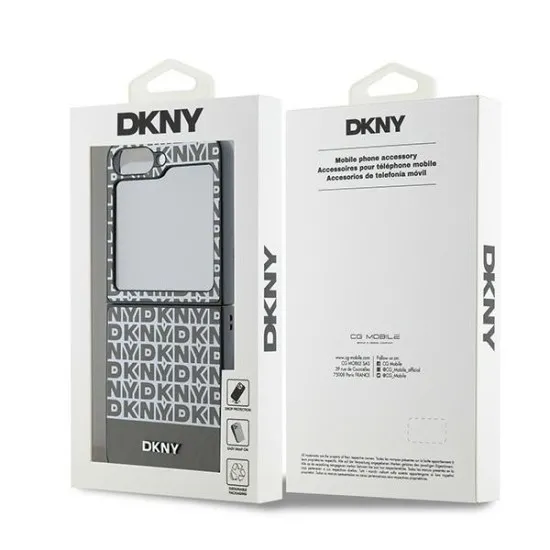 Husa Samsung Galaxy Z Flip6 - DKNY Leather Repeat Pattern Bottom Stripe (DKHCZF6PSOSPW) - Brown Husa Samsung Galaxy Z Flip6 - DKNY Leather Repeat Pattern Bottom Stripe (DKHCZF6PSOSPW) - Brown