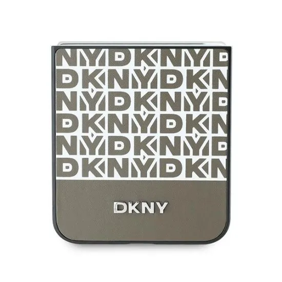 Husa Samsung Galaxy Z Flip6 - DKNY Leather Repeat Pattern Bottom Stripe (DKHCZF6PSOSPW) - Brown Husa Samsung Galaxy Z Flip6 - DKNY Leather Repeat Pattern Bottom Stripe (DKHCZF6PSOSPW) - Brown