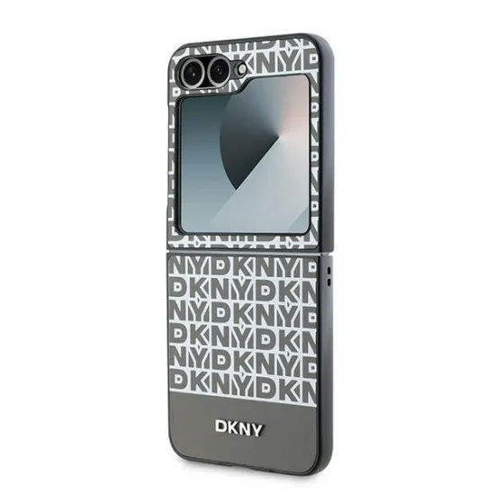 Husa Samsung Galaxy Z Flip6 - DKNY Leather Repeat Pattern Bottom Stripe (DKHCZF6PSOSPW) - Brown Husa Samsung Galaxy Z Flip6 - DKNY Leather Repeat Pattern Bottom Stripe (DKHCZF6PSOSPW) - Brown