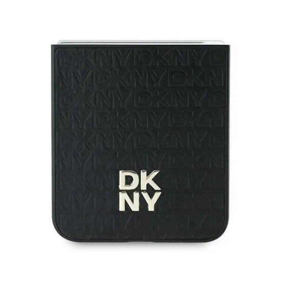Husa Samsung Galaxy Z Flip6 - DKNY Leather Repeat Pattern Stack Logo (DKHCZF6PSHRPSK) - Black Husa Samsung Galaxy Z Flip6 - DKNY Leather Repeat Pattern Stack Logo (DKHCZF6PSHRPSK) - Black