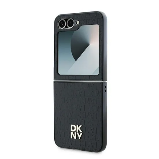 Husa Samsung Galaxy Z Flip6 - DKNY Leather Repeat Pattern Stack Logo (DKHCZF6PSHRPSK) - Black Husa Samsung Galaxy Z Flip6 - DKNY Leather Repeat Pattern Stack Logo (DKHCZF6PSHRPSK) - Black