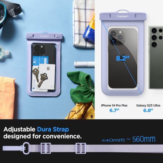 Husa Universala pentru Telefon - Spigen Waterproof Case A601 - Aqua Blue